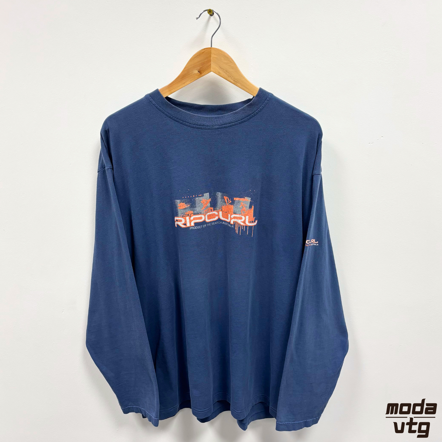 Vintage Y2K Rip Curl T-Shirt Blue XL