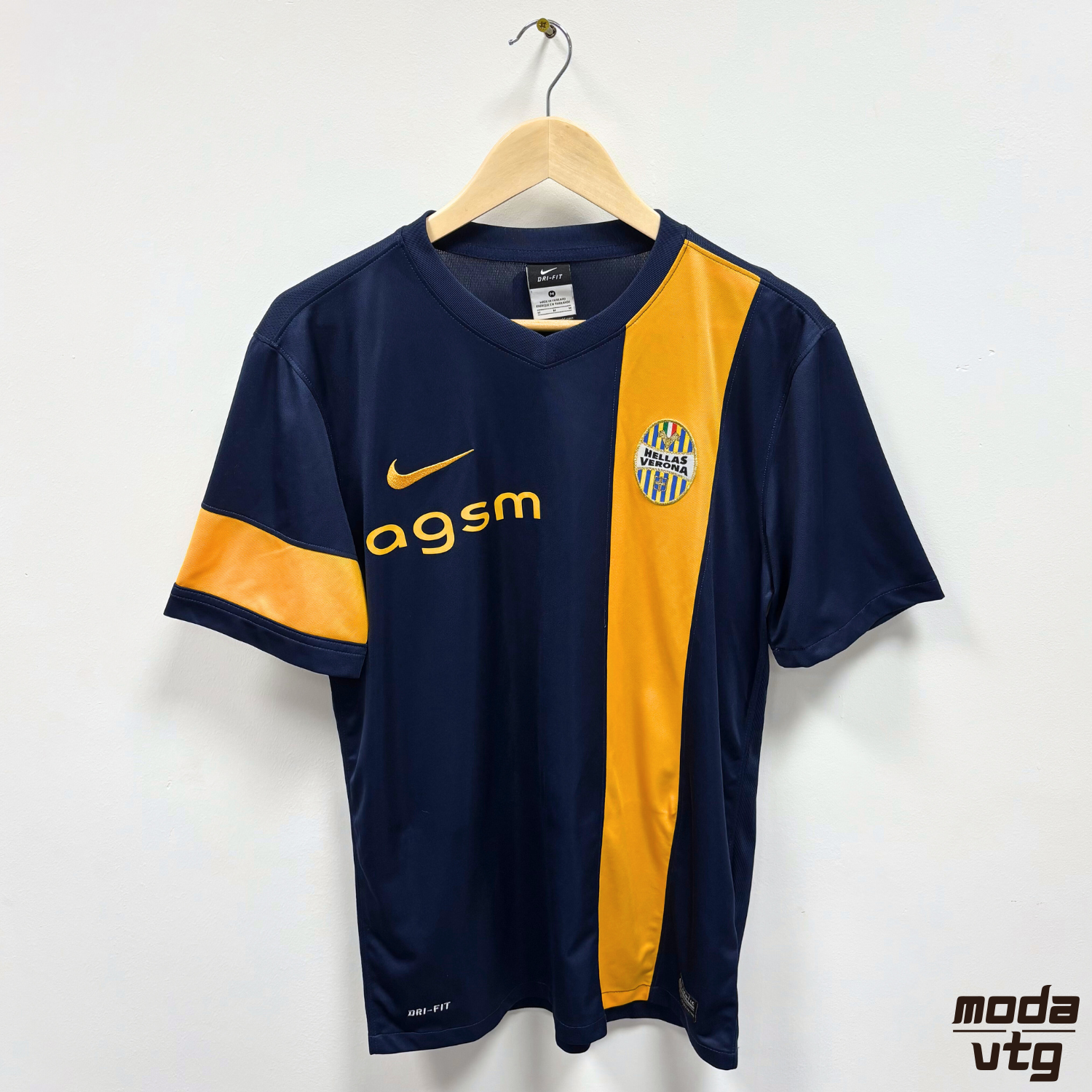 Vintage Y2K 2013/2014 Hellas Verona Nike Jersey Navy Medium Home