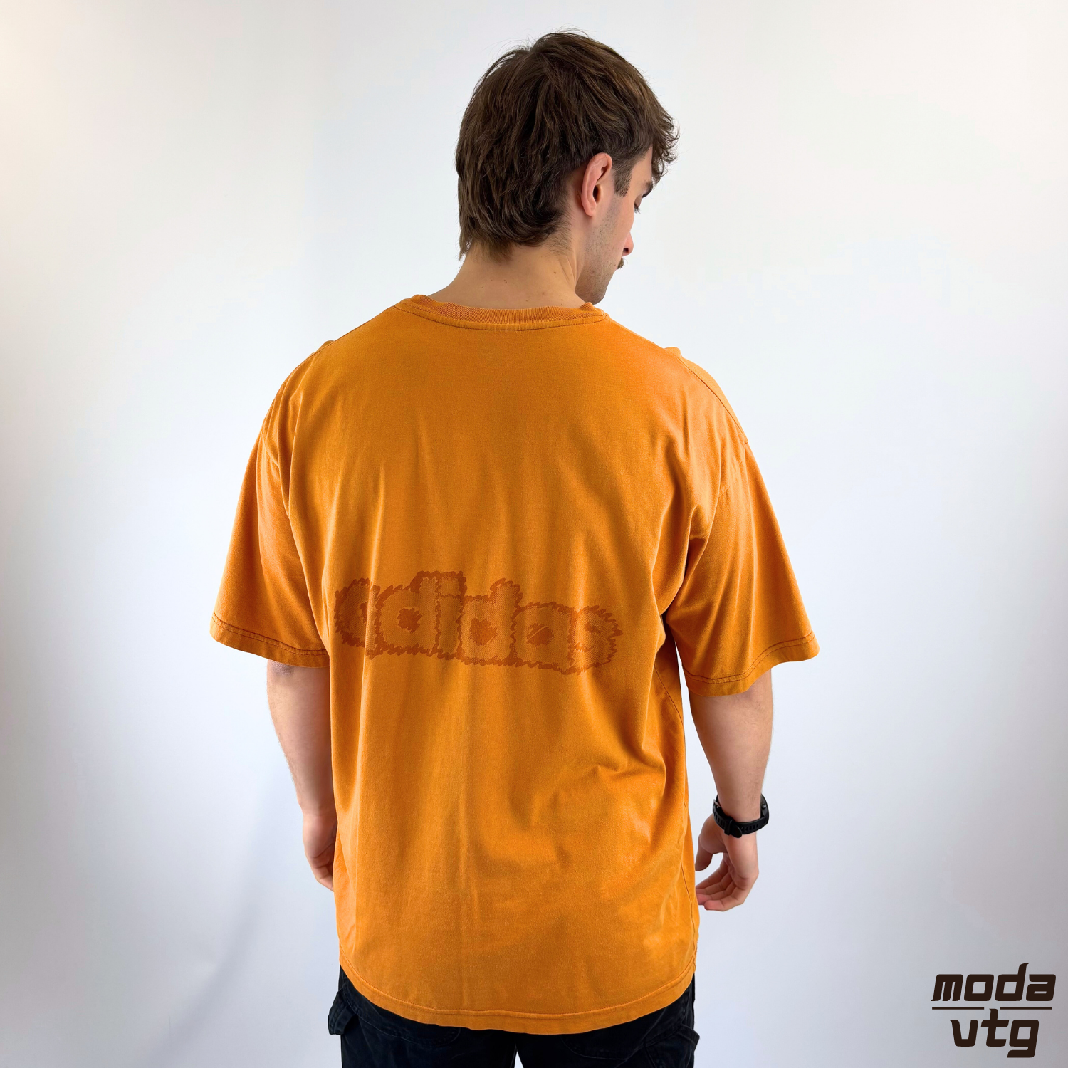 Vintage 90s Adidas T-Shirt Orange XL
