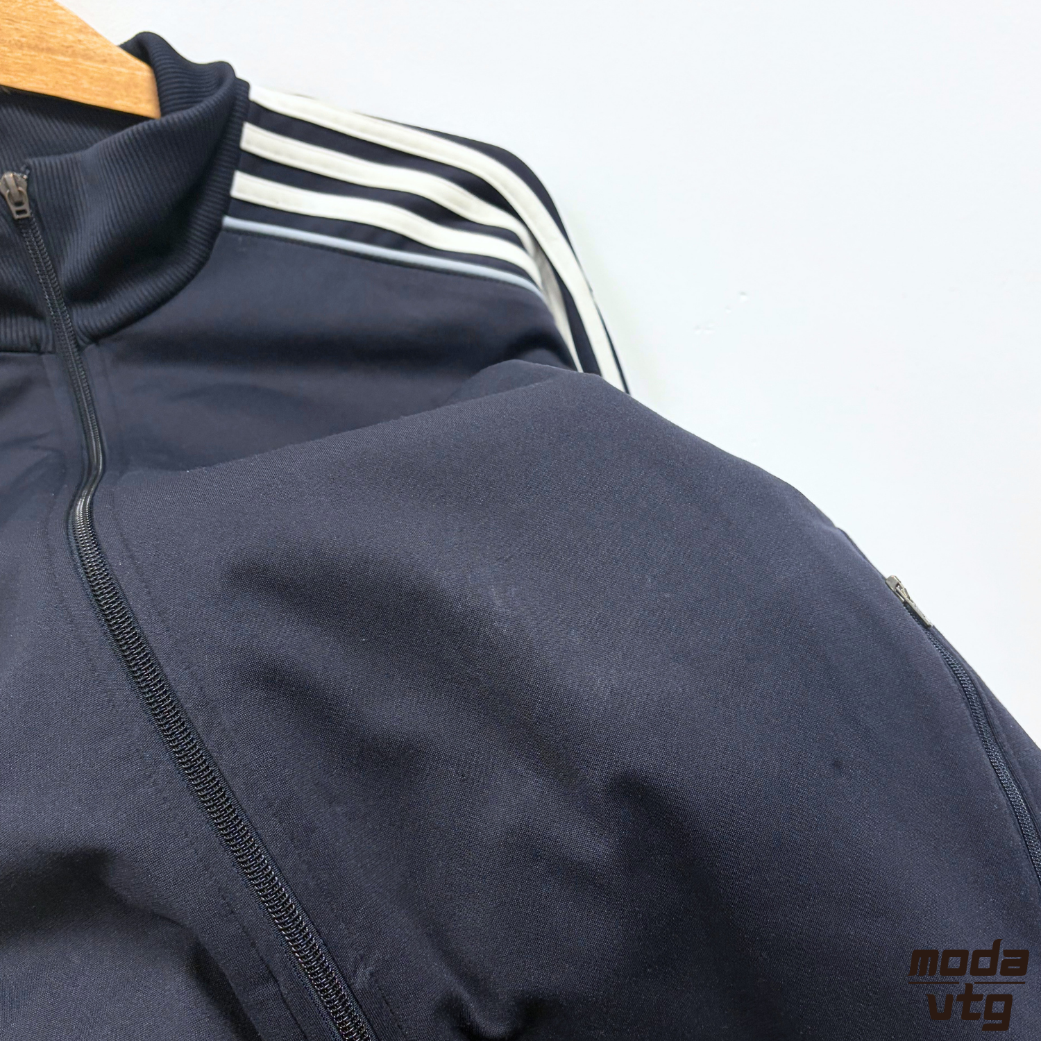 Vintage Y2K Adidas Track Jacket Navy Large Retro Unisex