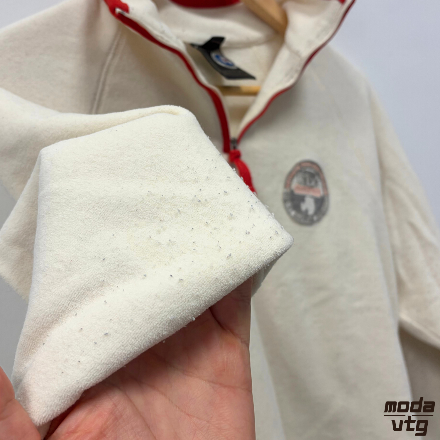 Vintage Y2K Napapijri Fleece Beige Women’s Small Winter Retro