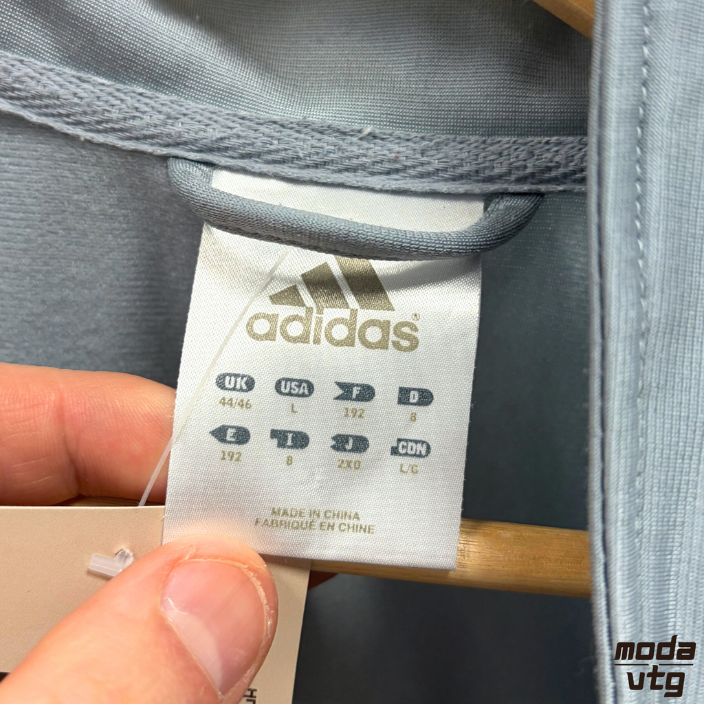 Vintage Y2K Adidas Track Jacket Large Grey Retro Unisex