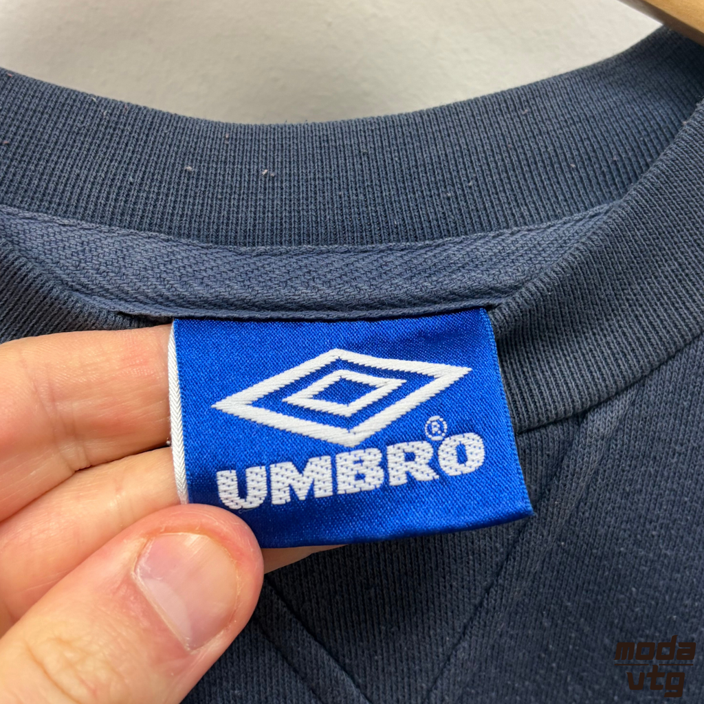 Vintage 90s Umbro Sweatshirt Navy Large Unisex Retro