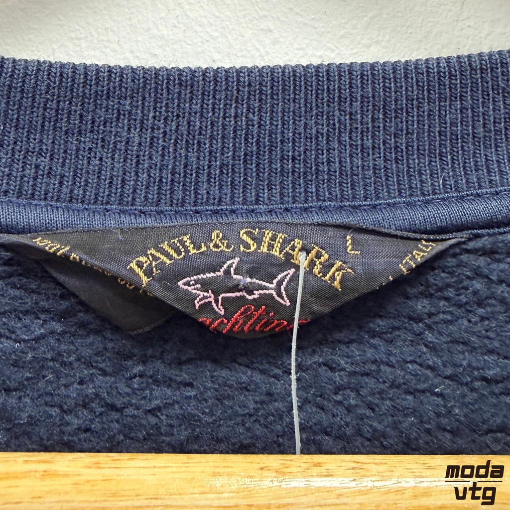 Vintage 90s Paul & Shark Sweatshirt Navy Medium Retro Unisex