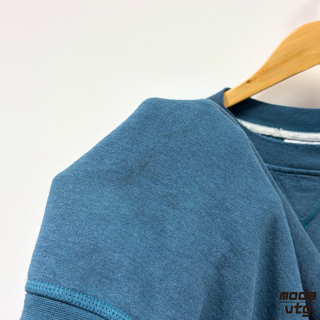 Vintage 90s Reebok Sweatshirt Turquoise Large Retro