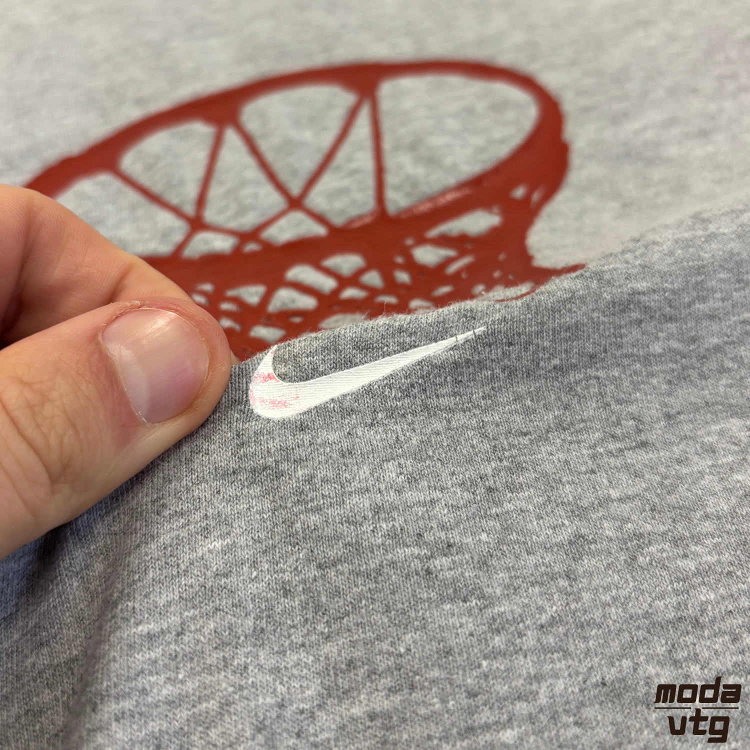 Vintage Y2K Nike T-Shirt Grey XL Long Sleeve Basketball