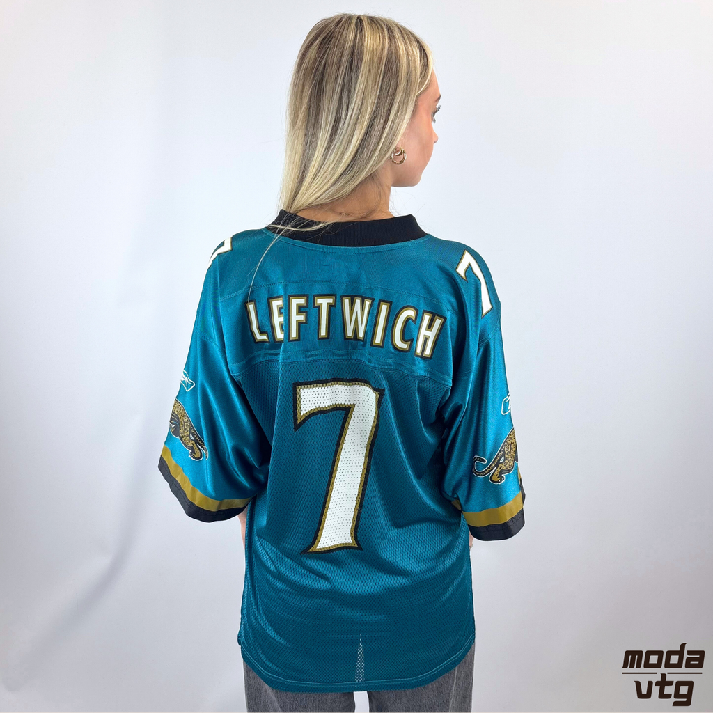 Vintage Y2K Jackson Jaguars Reebok Jersey Turquoise Medium #7 Byron Leftwich NFL