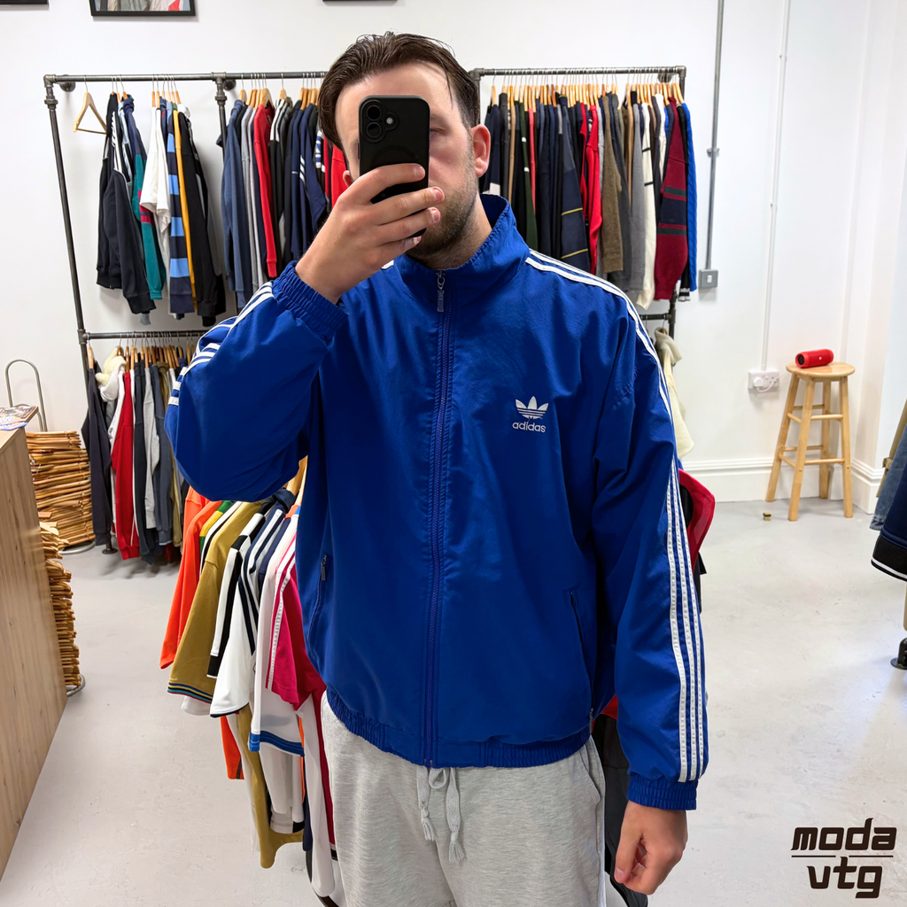 Vintage 90s Adidas Track Jacket Blue XL Retro Unisex