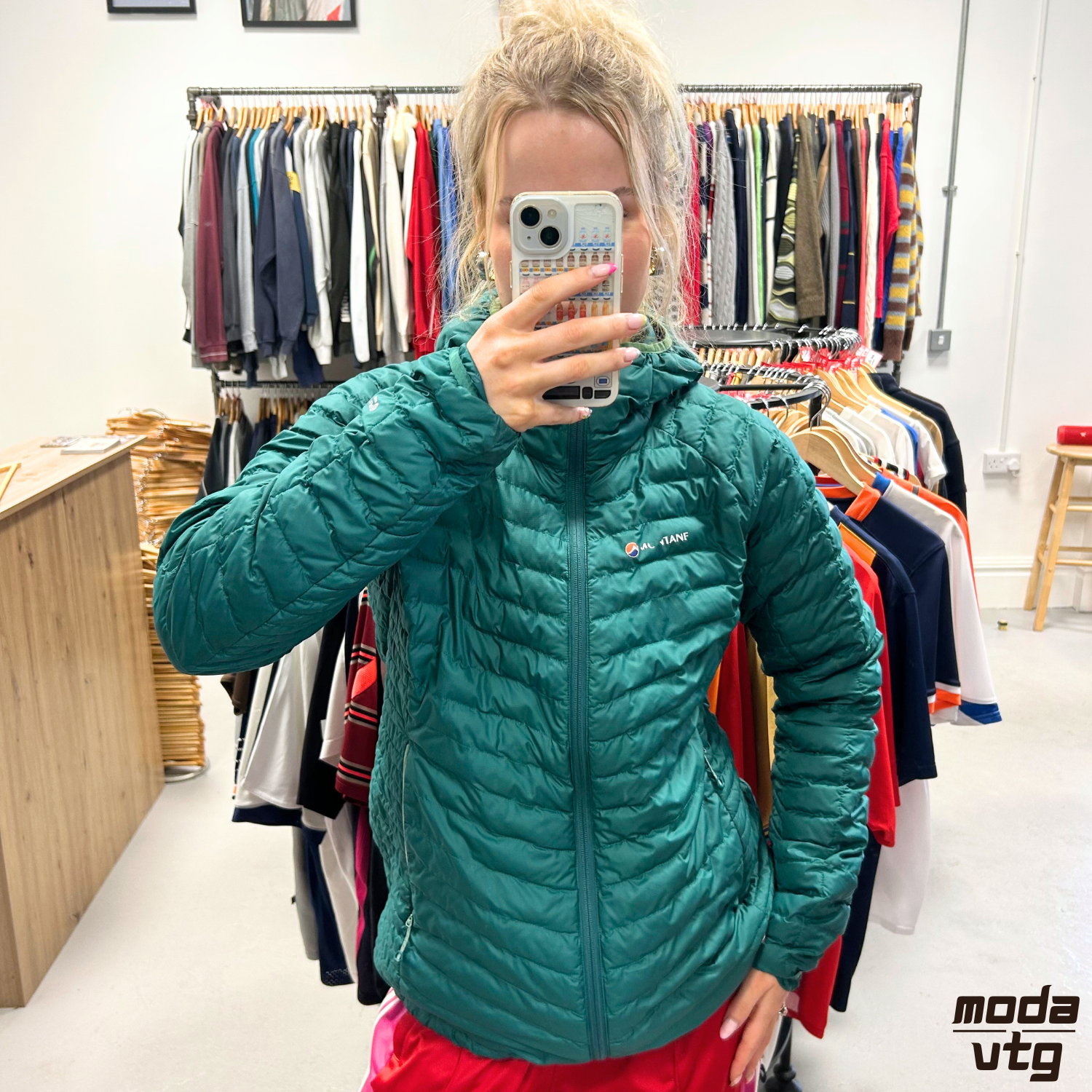 Vintage Y2K Montane Puffer Coat Green Women’s XL Gorpcore Winter Walking