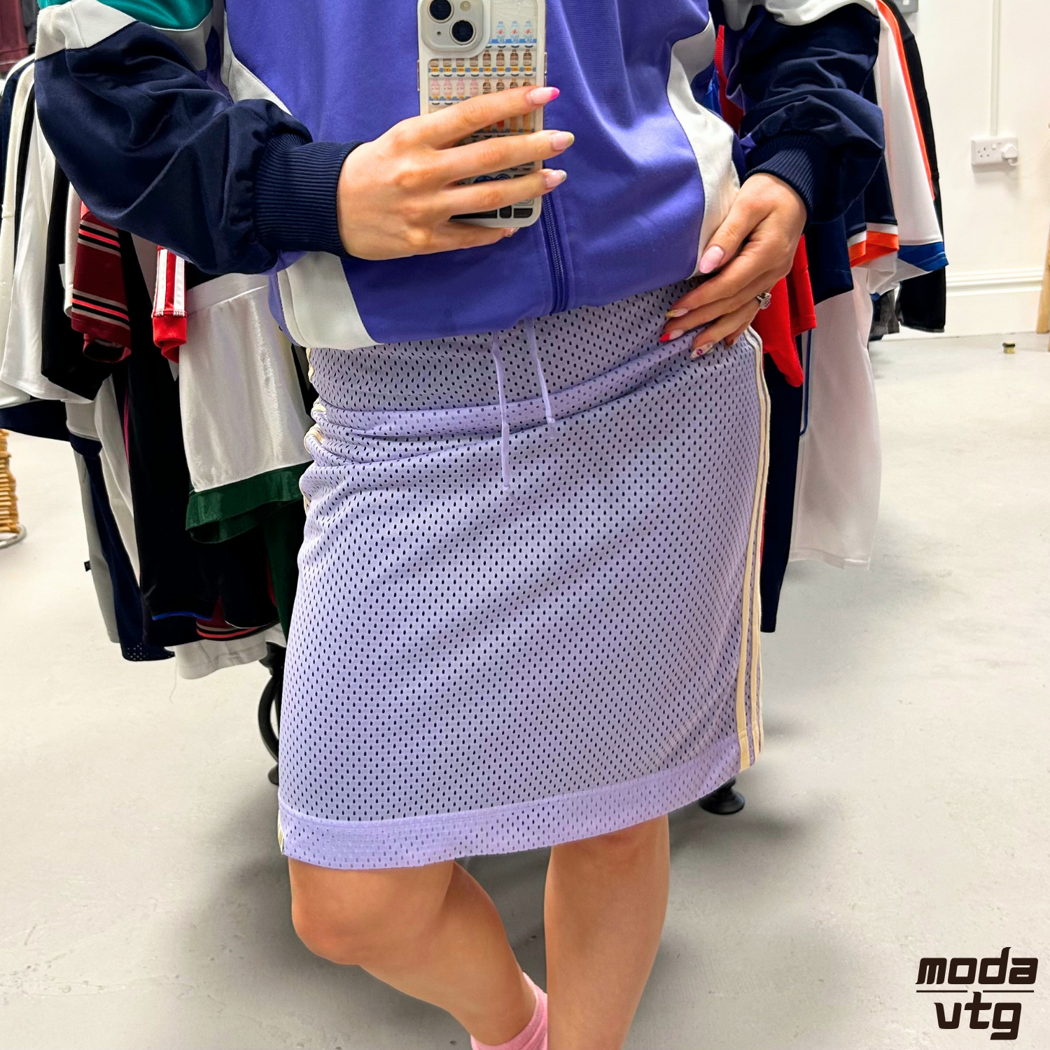 Vintage 2003 Adidas Skirt Purple Navy Women’s Medium Reversible Retro Deadstock