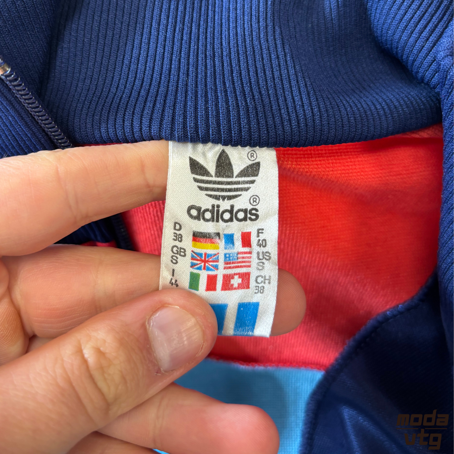 Vintage 80s Adidas Track Jacket Blue XS Made In West Germany Retro