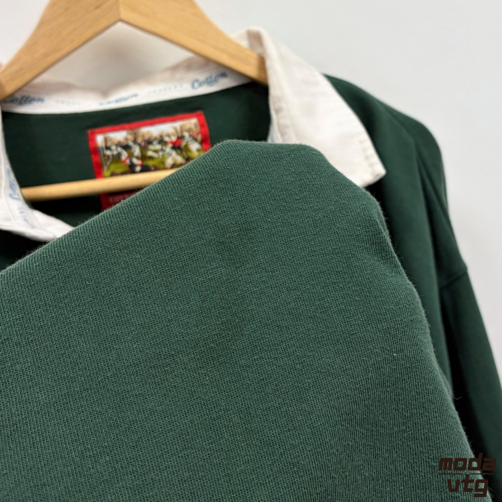 Vintage 90s Ireland Rugby Polo Green XL Retro Cotton Traders