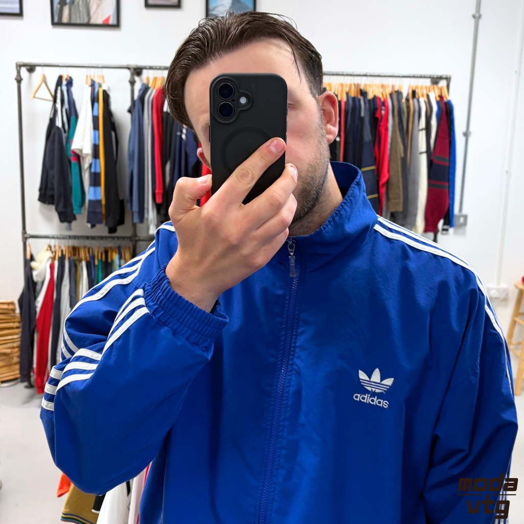 Vintage 90s Adidas Track Jacket Blue XL Retro Unisex