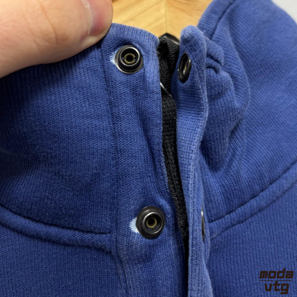 Vintage Y2K Stone Island Sweatshirt Blue Medium Unisex Retro