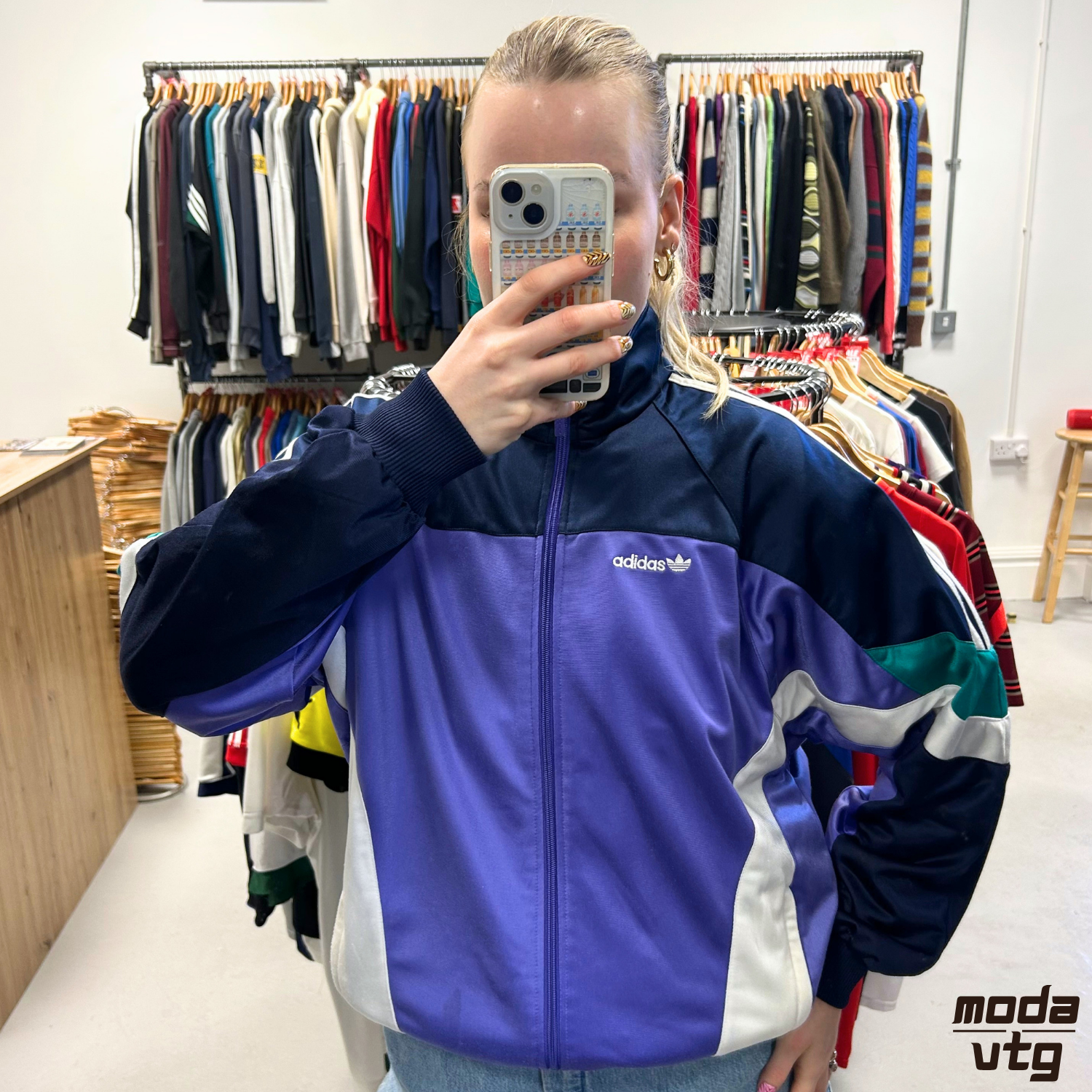 Vintage 90s Adidas Track Jacket Purple Large Retro Unisex