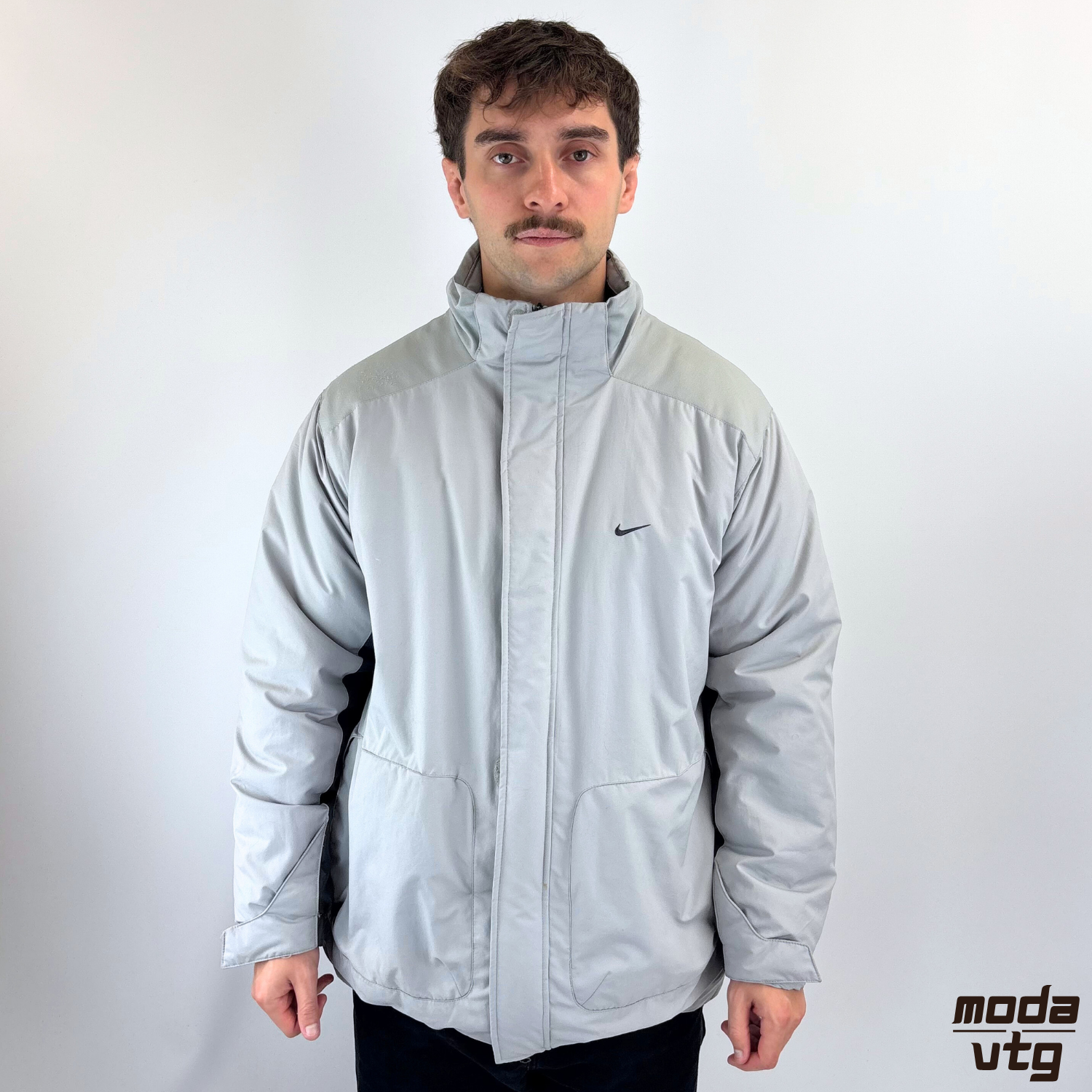 Vintage Y2K Nike Coat Grey XL Winter Puffer