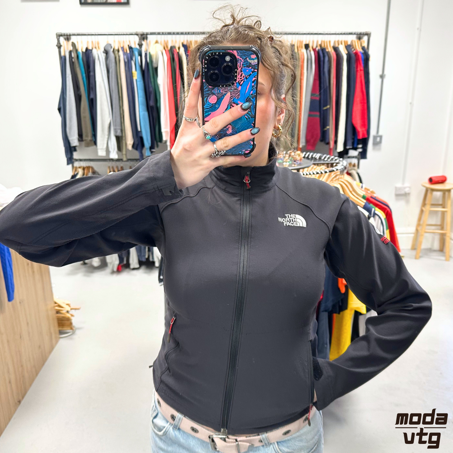 Vintage Y2K The North Face Fleece Black Women’s Small Unisex TNF Apex Gorpcore