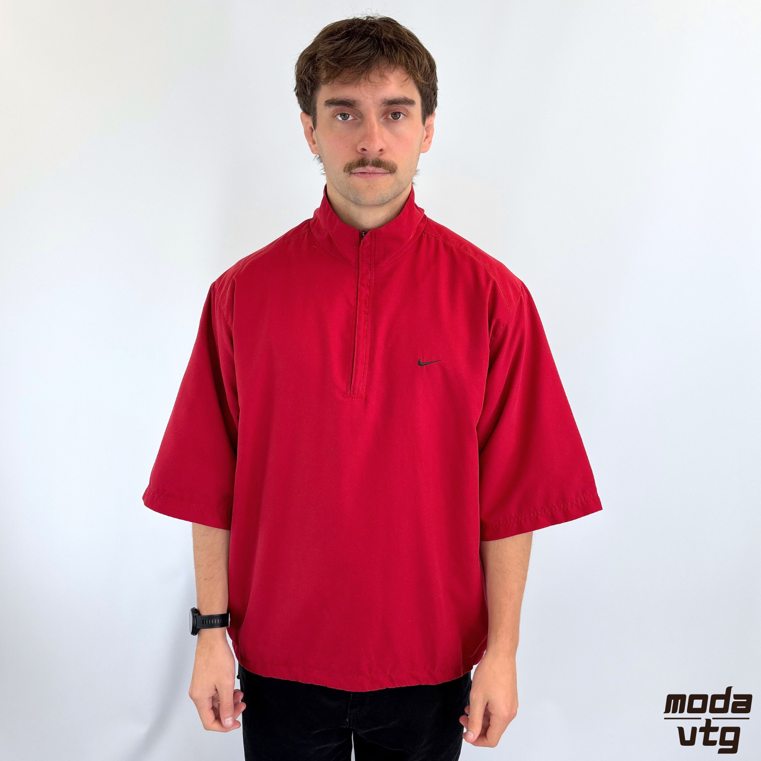 Vintage Y2K Nike Golf Pullover Red XL Short Sleeve Quarter Zip