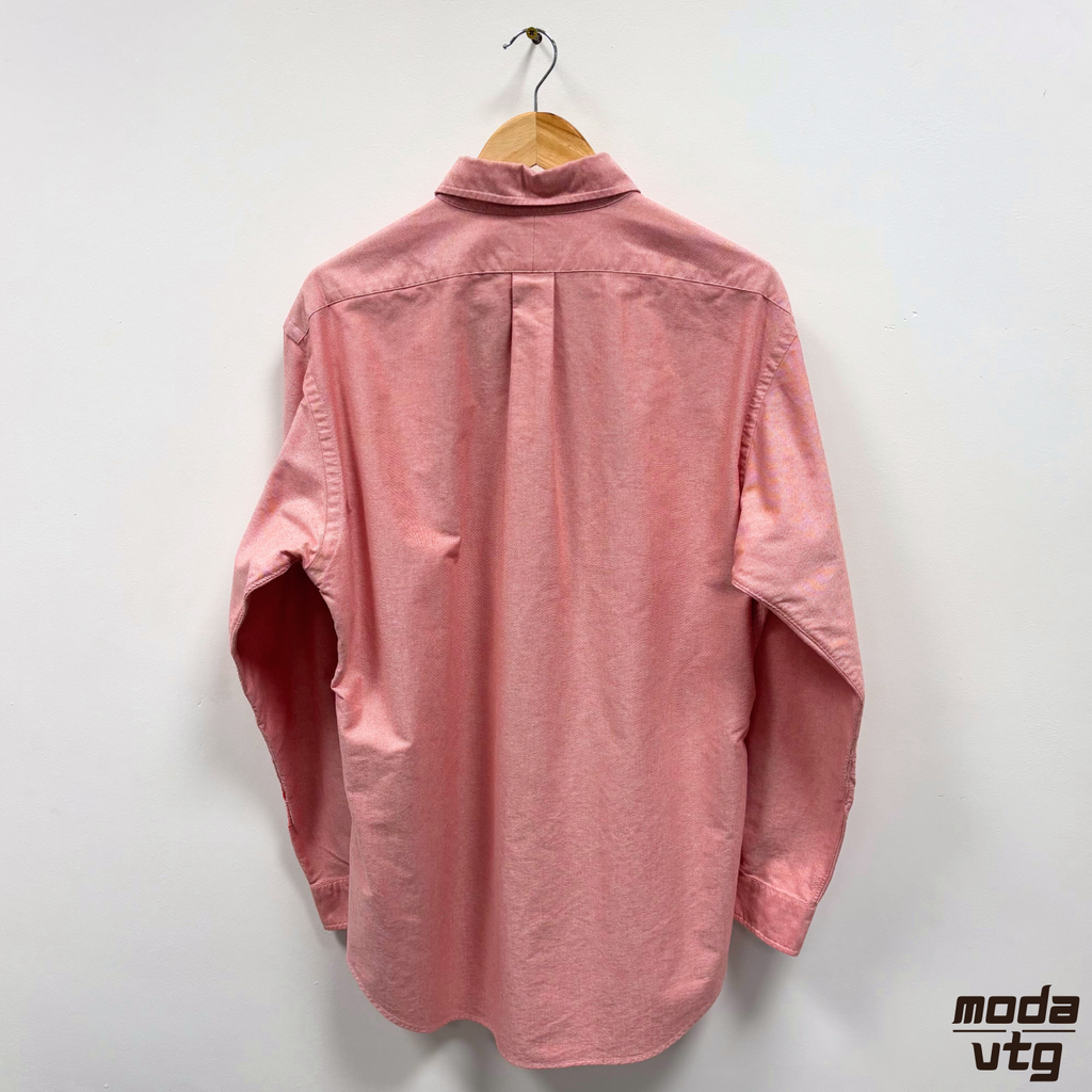 Vintage 90s Ralph Lauren Shirt Pink XL Long Sleeve Classic Fit