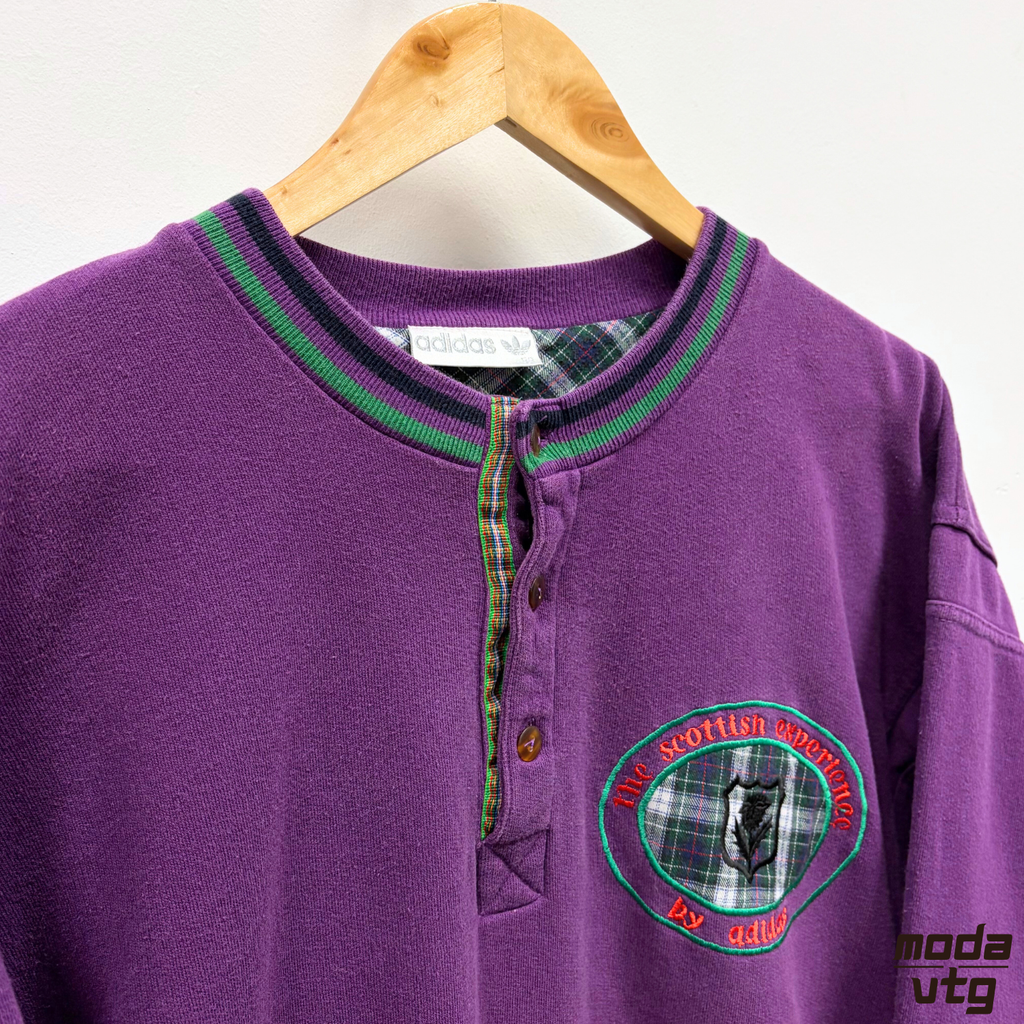 Vintage 90s Adidas Sweatshirt Purple Large Collectors Golf