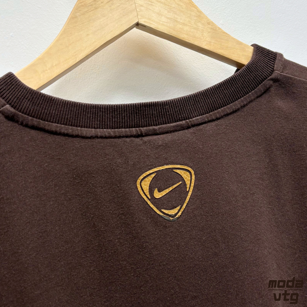 Vintage 2006-07 Nike Ronaldinho T-Shirt Brown Medium Retro R10