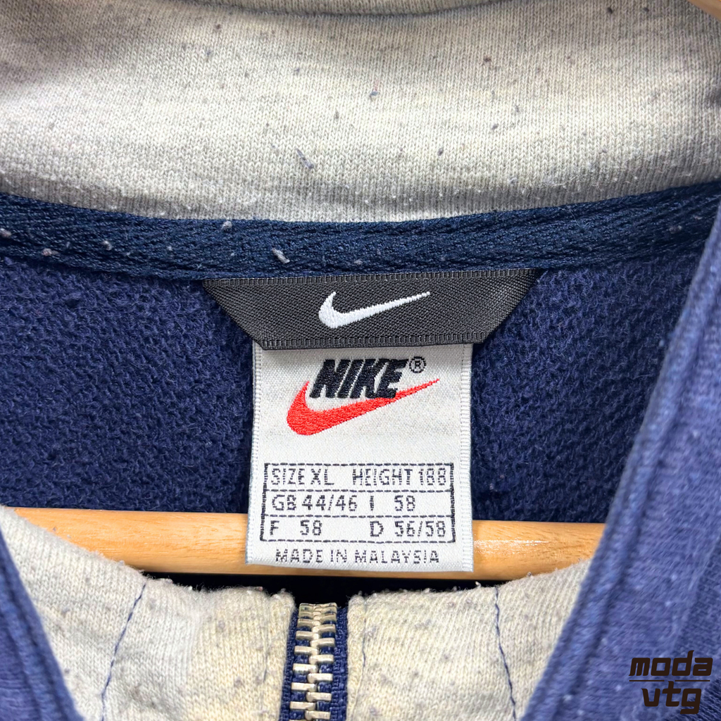 Vintage 90s Nike Sweatshirt Grey XL Quarter Zip Retro