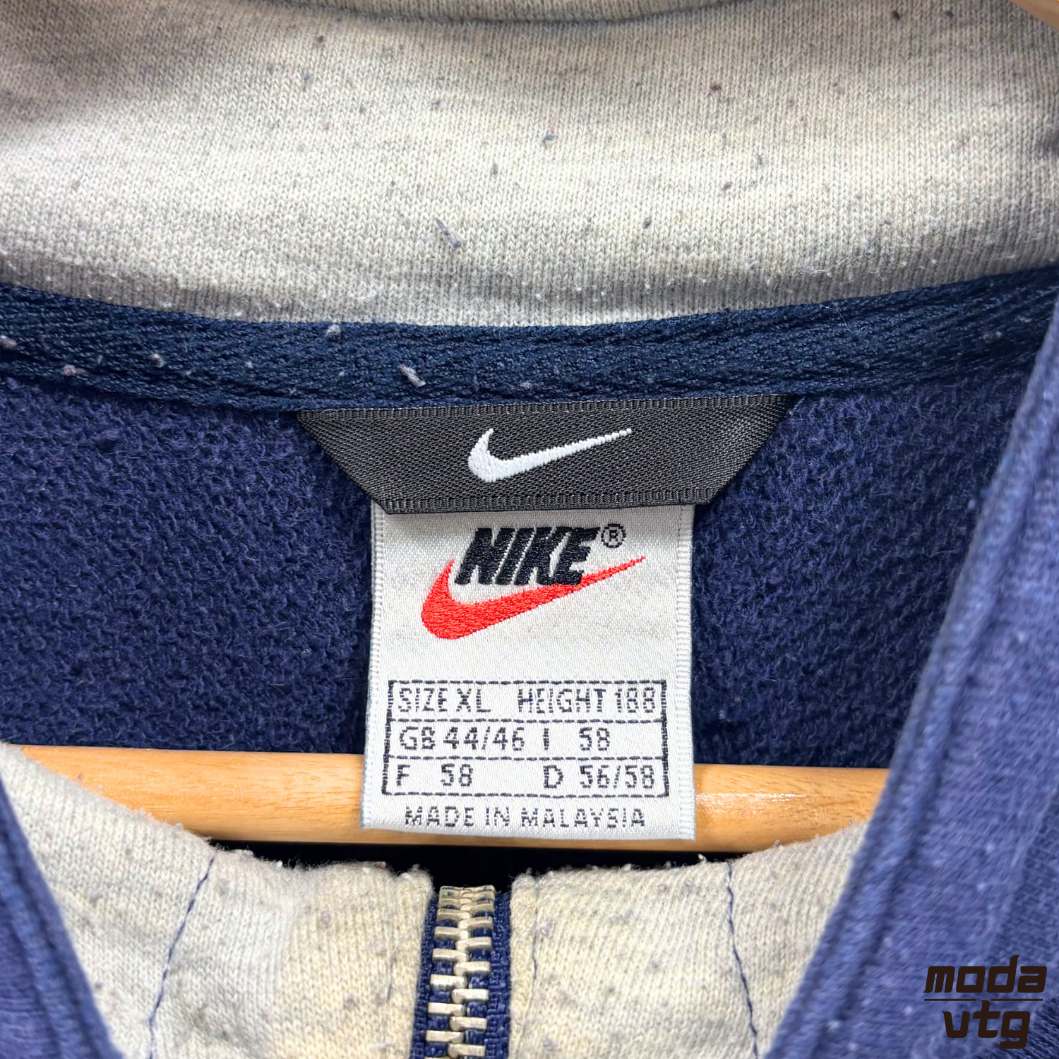 Vintage 90s Nike Sweatshirt Grey XL Quarter Zip Retro