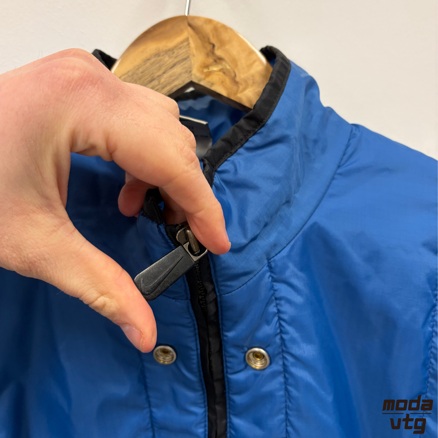 Vintage 90s Nike Coat Blue Medium Retro Unisex Puffer
