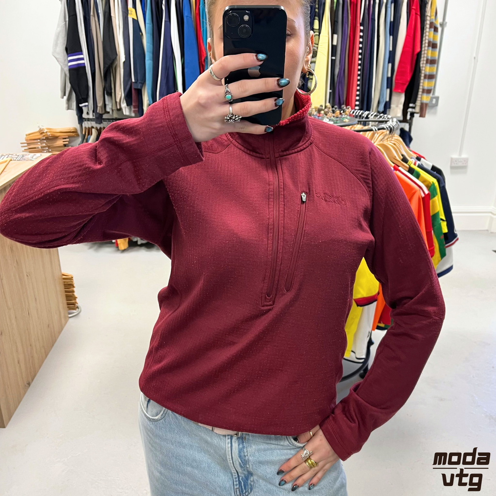 Vintage Y2K RAB Fleece Red Large Quarter Zip Winter Unisex
