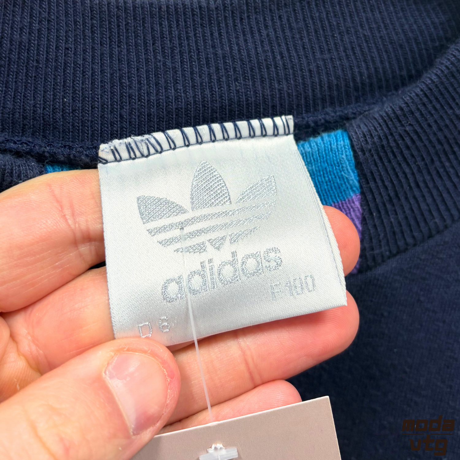 Vintage 90s Adidas Sweatshirt Navy Large Unisex Retro