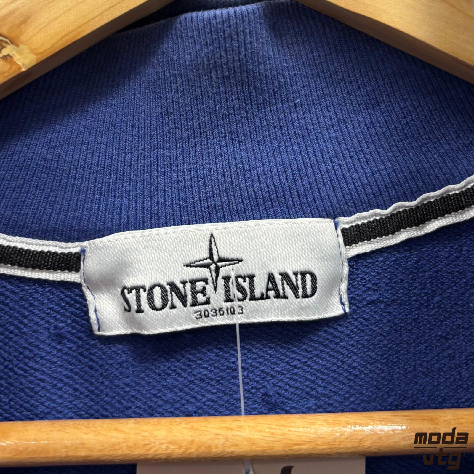 Vintage Y2K Stone Island Sweatshirt Blue Medium Unisex Retro