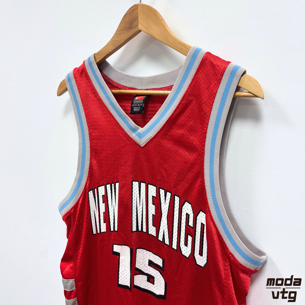 Vintage 90s New Mexico Nike Basketball Jersey Red Medium Made In USA