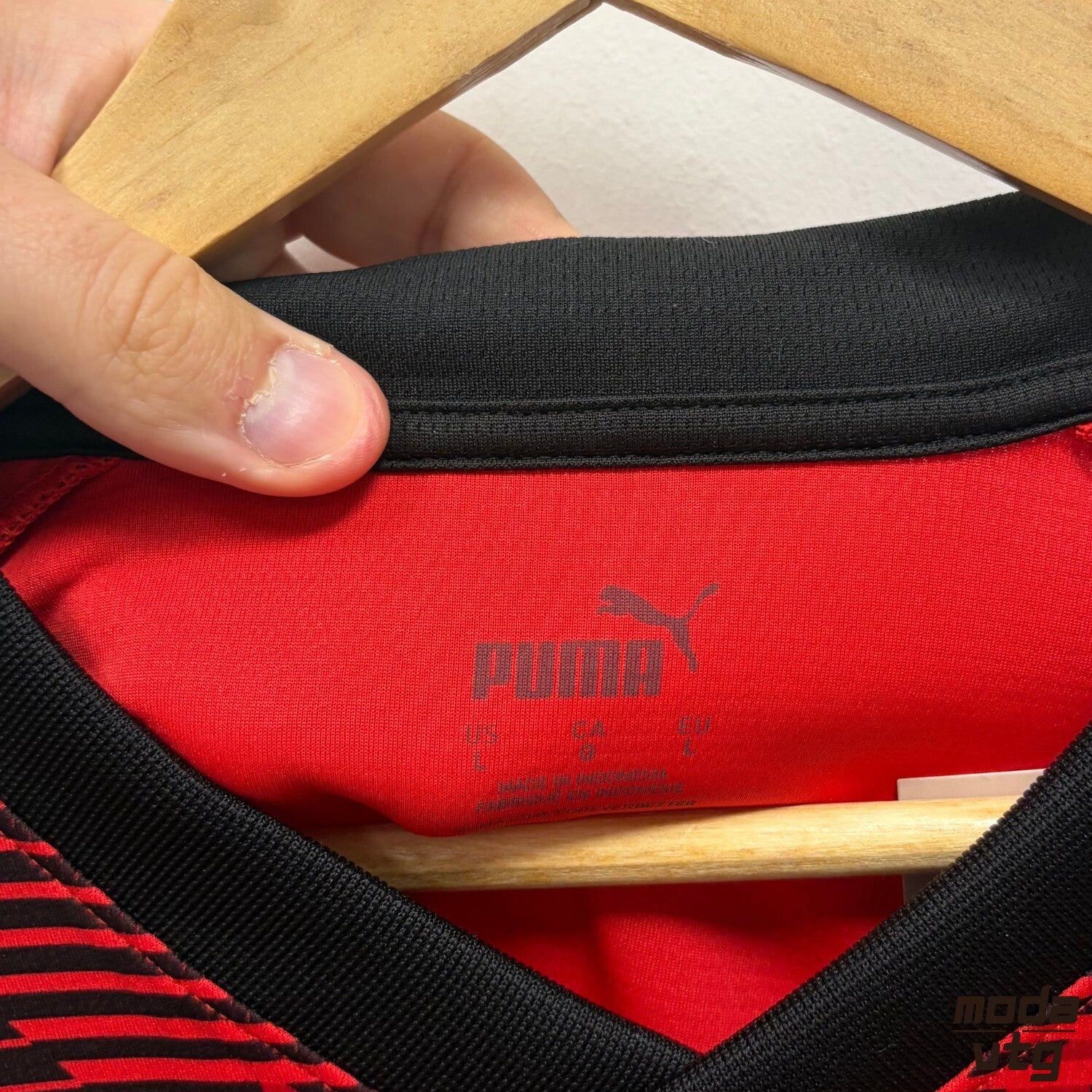 AC Milan Puma Home Shirt Red Black Large 2023 Football Jersey Serie A Rossoneri