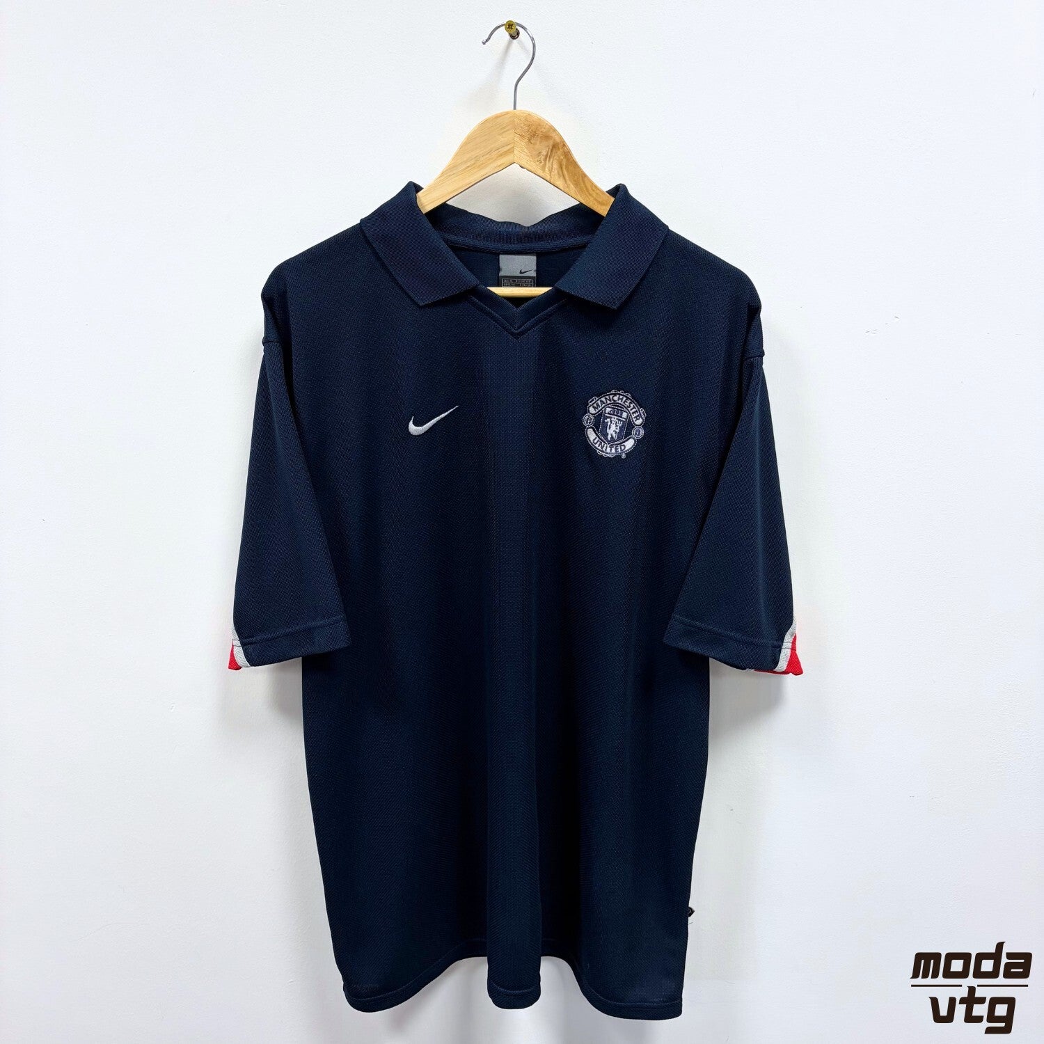Manchester United Nike Training Jersey Navy XL Vintage Retro Football Utility