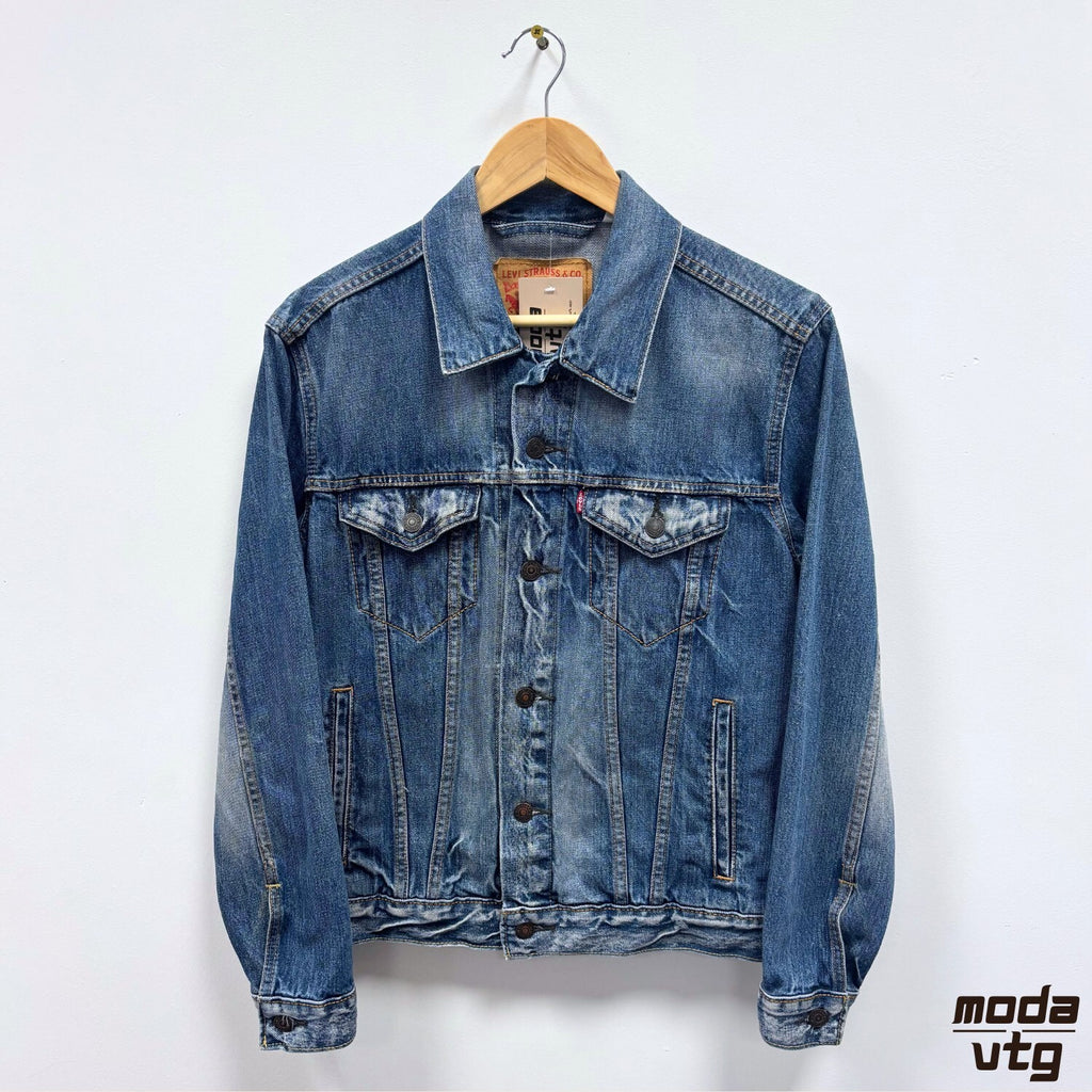 Levis Denim Jacket Blue Small Trucker Vintage Y2K Retro Workwear Unisex