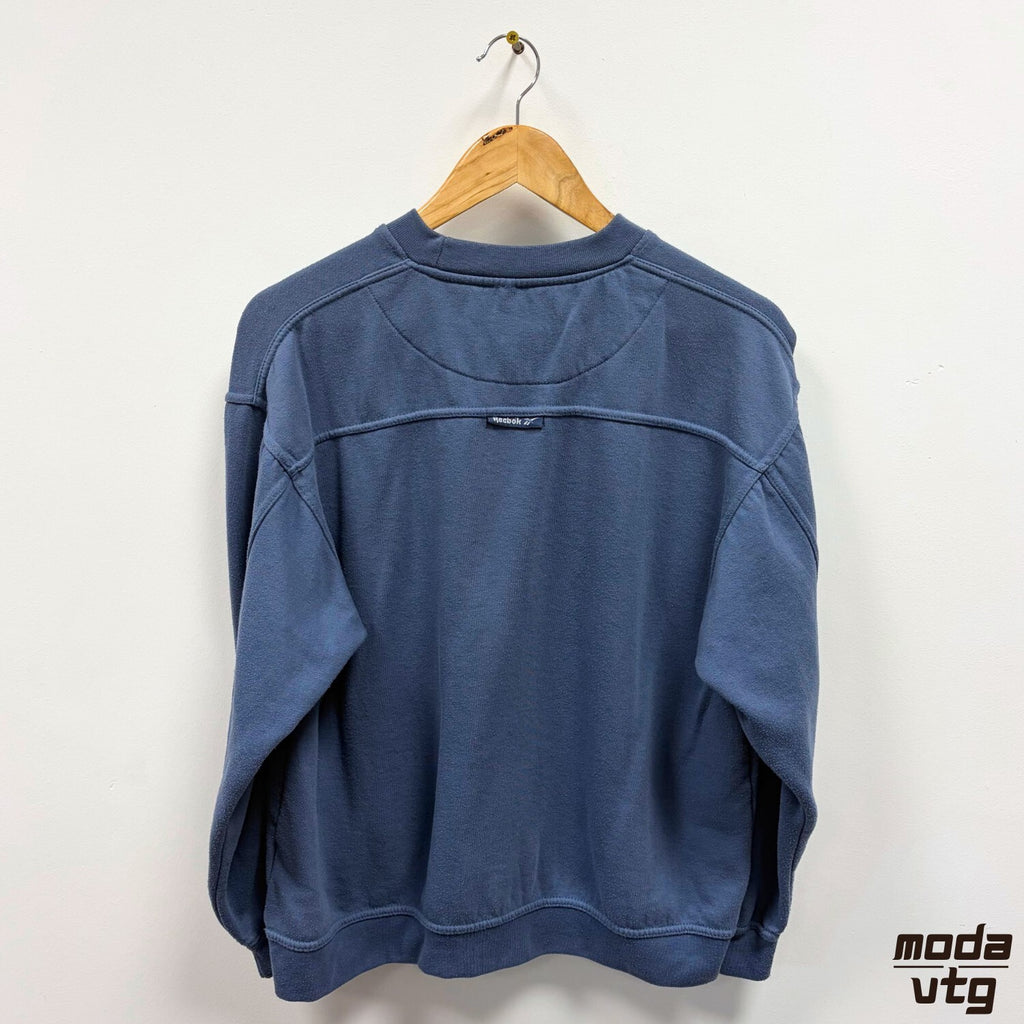 Vintage 90s Reebok Sweatshirt Blue XS Unisex Retro Spellout