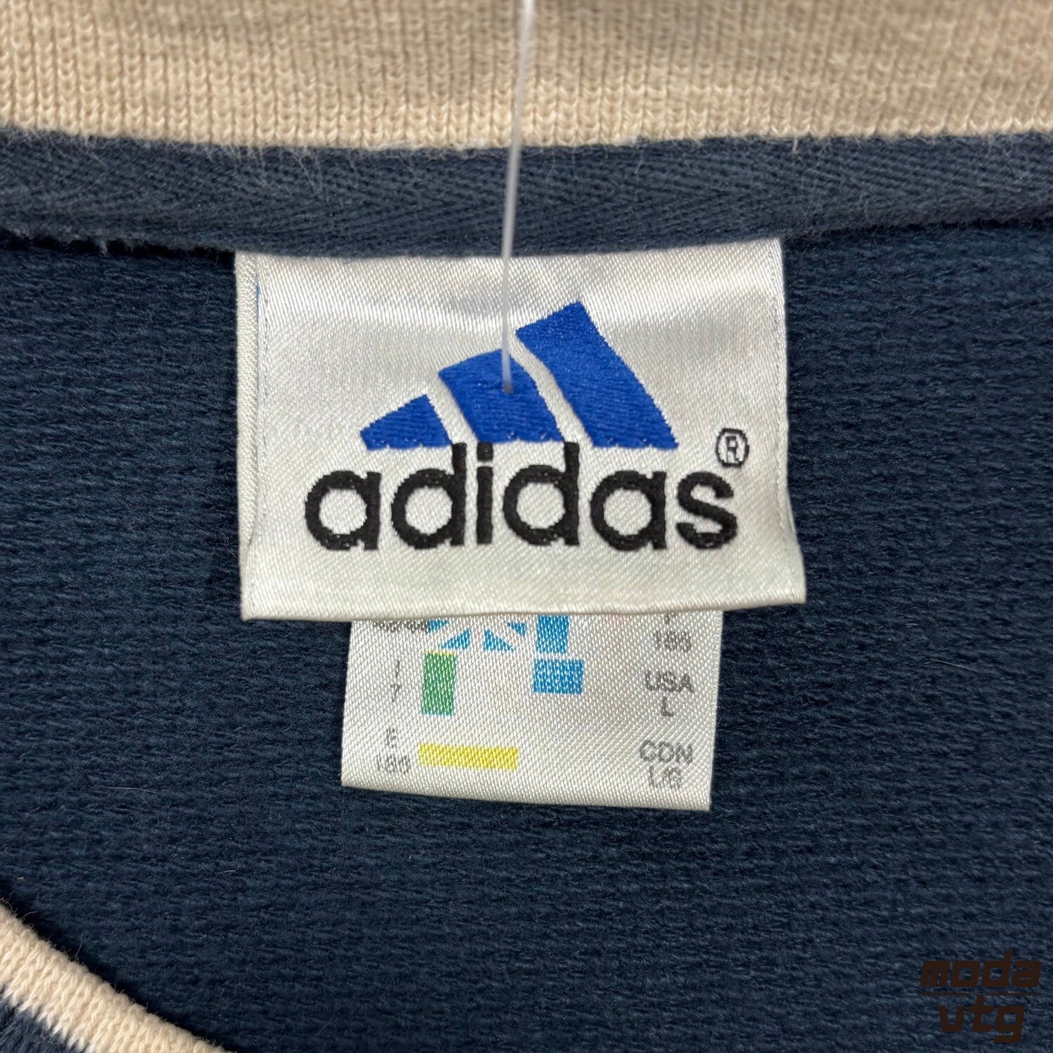 Vintage 90s Adidas Sweatshirt Navy Large Retro Unisex