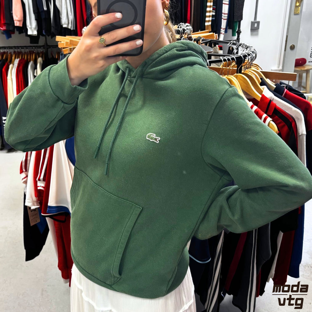 Vintage Y2K Lacoste Hoodie Green Small Retro Unisex