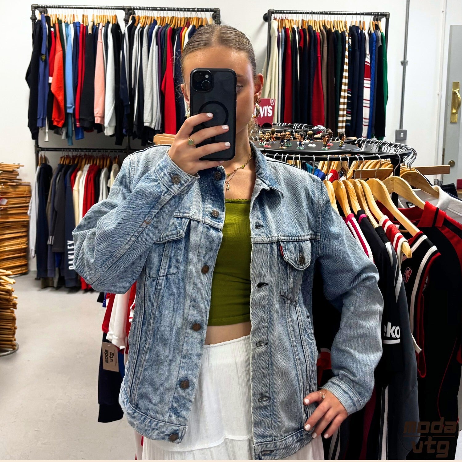 Vintage Y2K Levi’s Denim Jacket Blue Small Unisex Retro