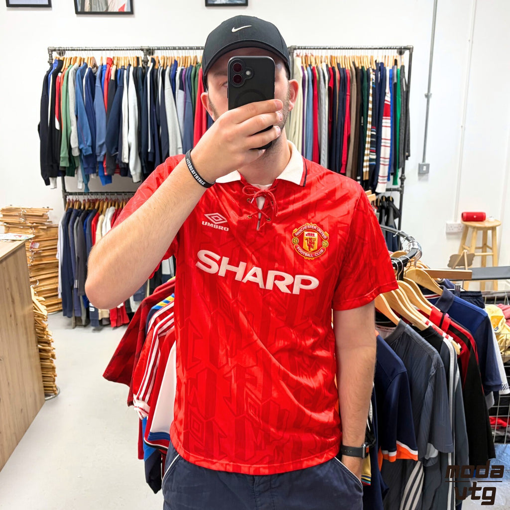 Vintage 1992/94 Manchester United Jersey Red Large Retro Unisex Umbro