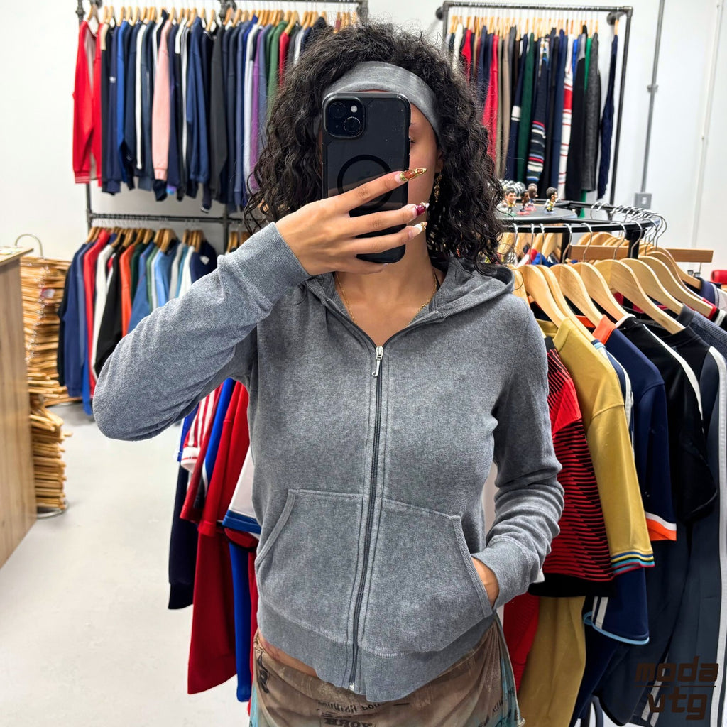 Vintage Y2K Juicy Couture Hoodie Grey Women’s Small Retro