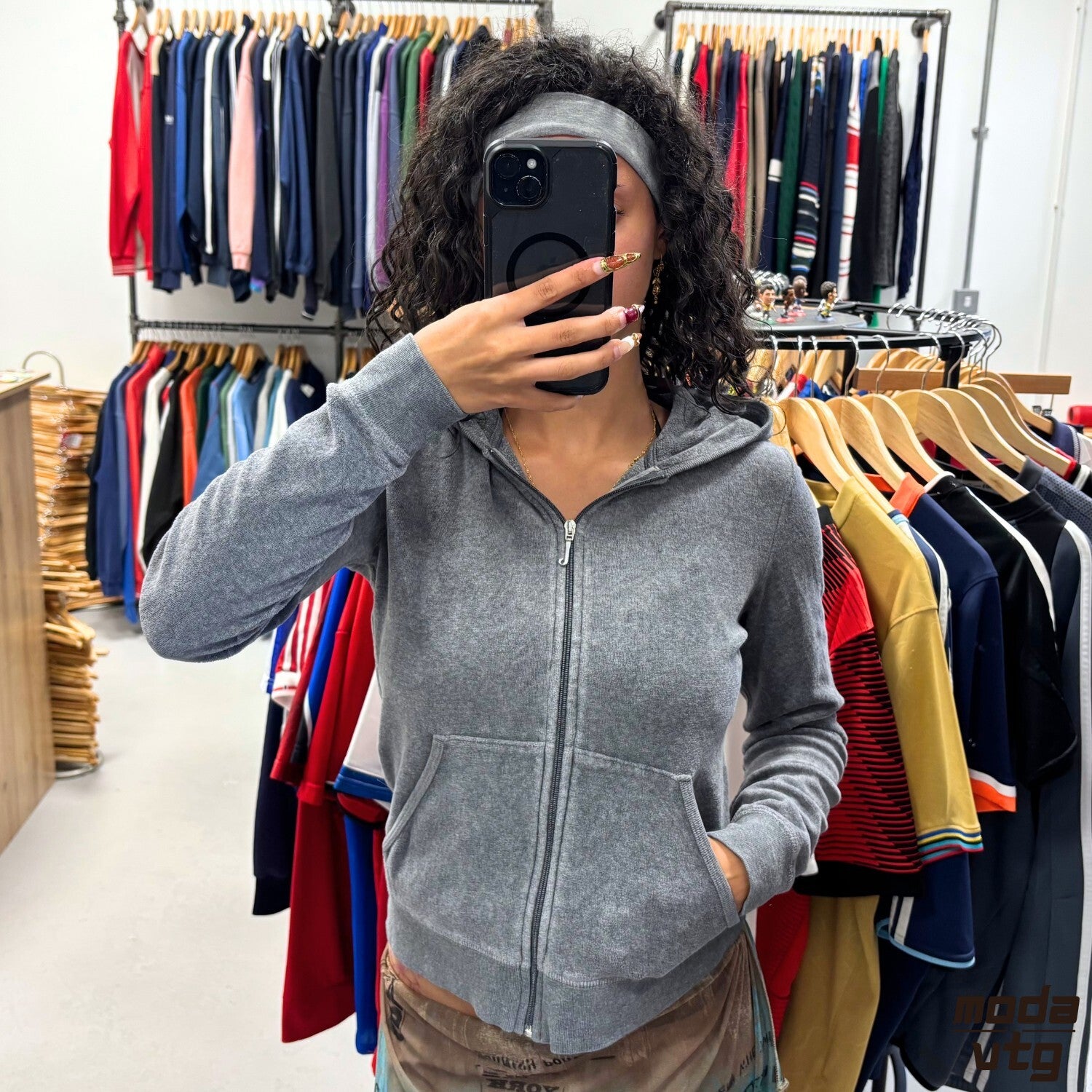 Vintage Y2K Juicy Couture Hoodie Grey Women’s Small Retro