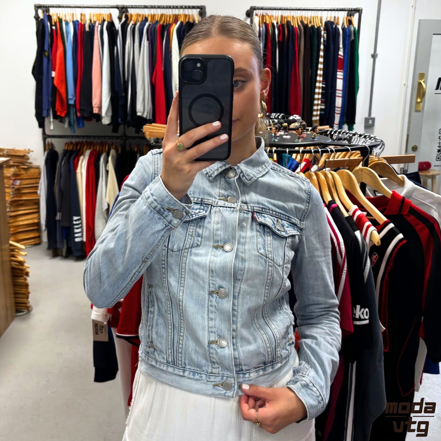 Vintage Y2K Levi’s Denim Jacket Blue Women’s XS Retro