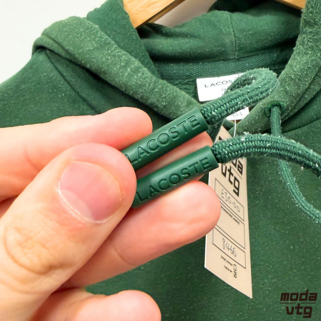 Vintage Y2K Lacoste Hoodie Green Small Retro Unisex