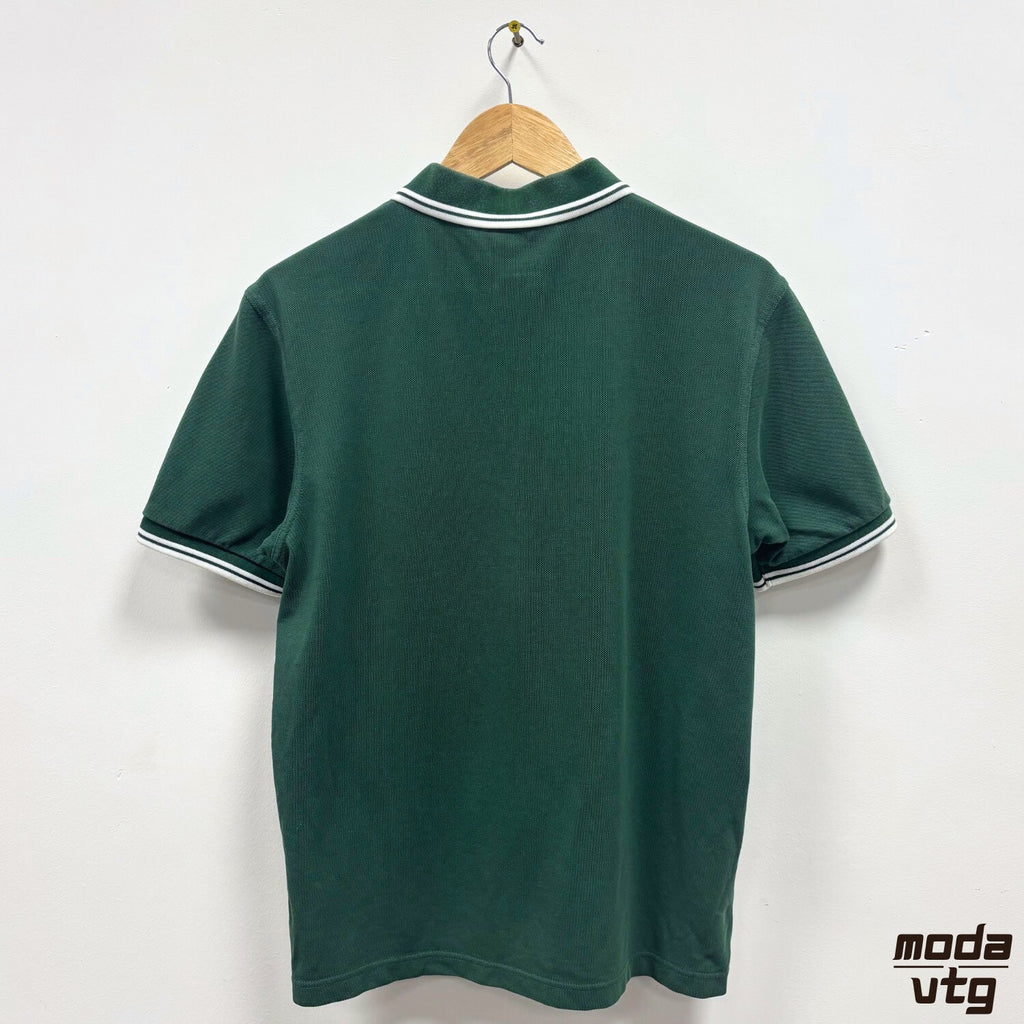 Fred Perry Polo Green Medium Vintage Y2K Mod Terrace Casuals Twin Tipped Retro