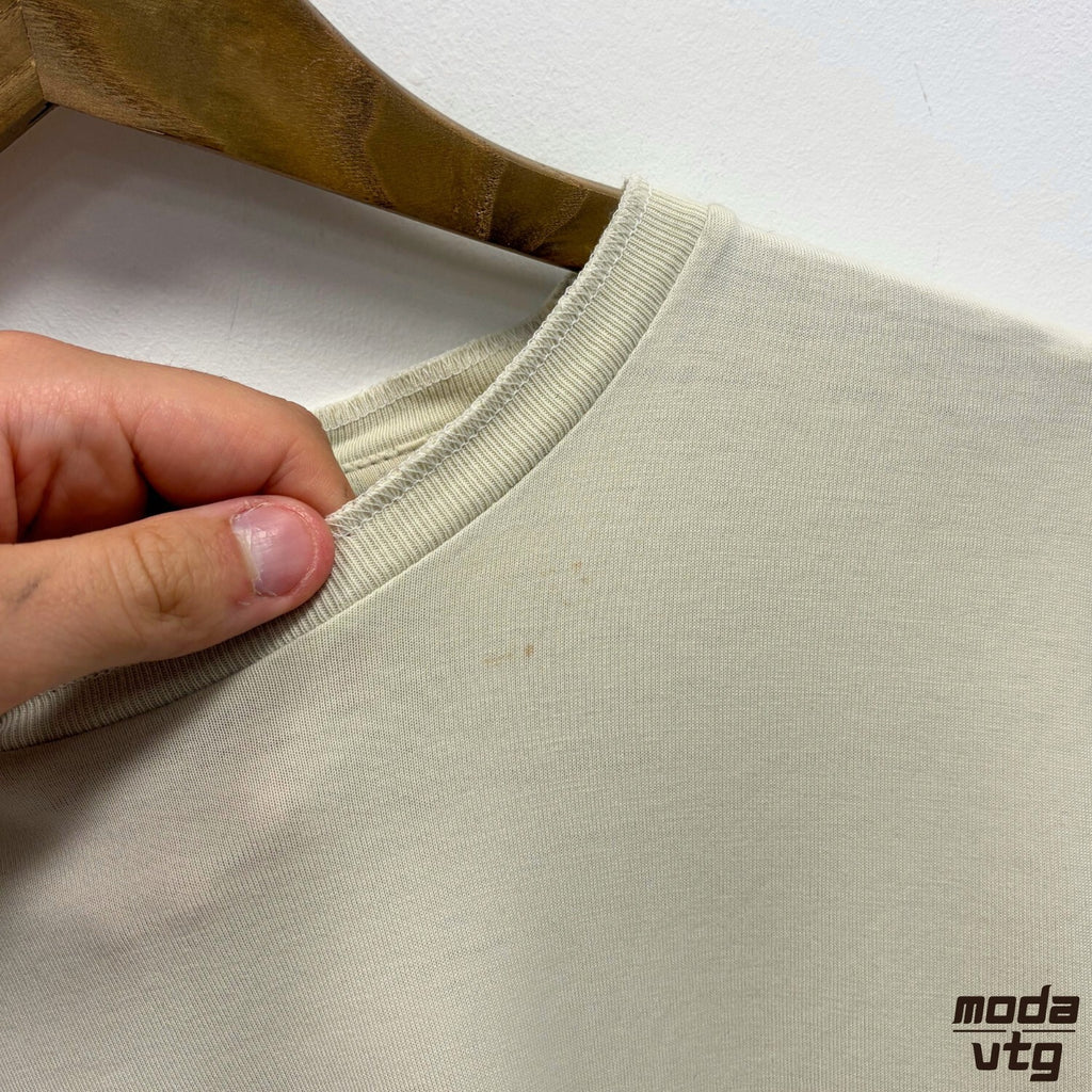 Vintage Y2K Nike T-Shirt Beige Large Retro Unisex Summer