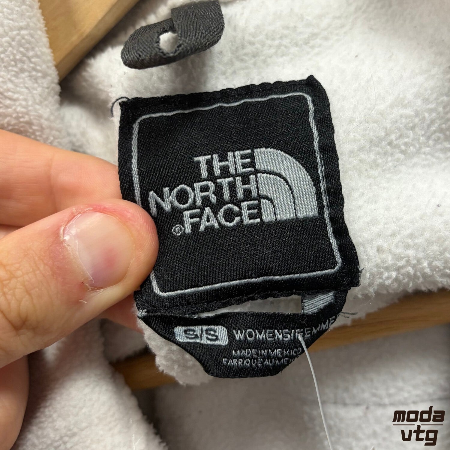 Vintage Y2K The North Face Denali Fleece Grey White Women’s Small Retro Outdoors