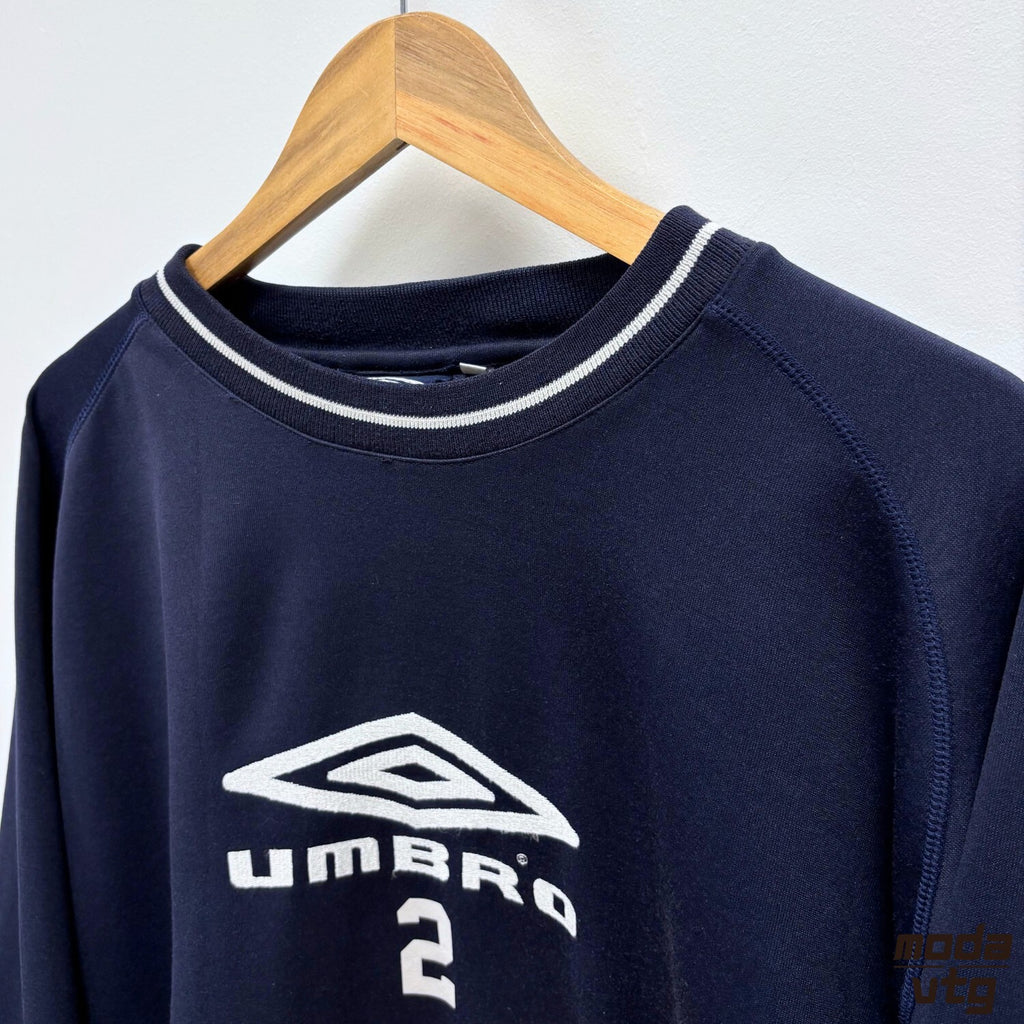 Umbro Sweatshirt Navy XL Crewneck Vintage Y2K Pro Training Retro Boxy Football