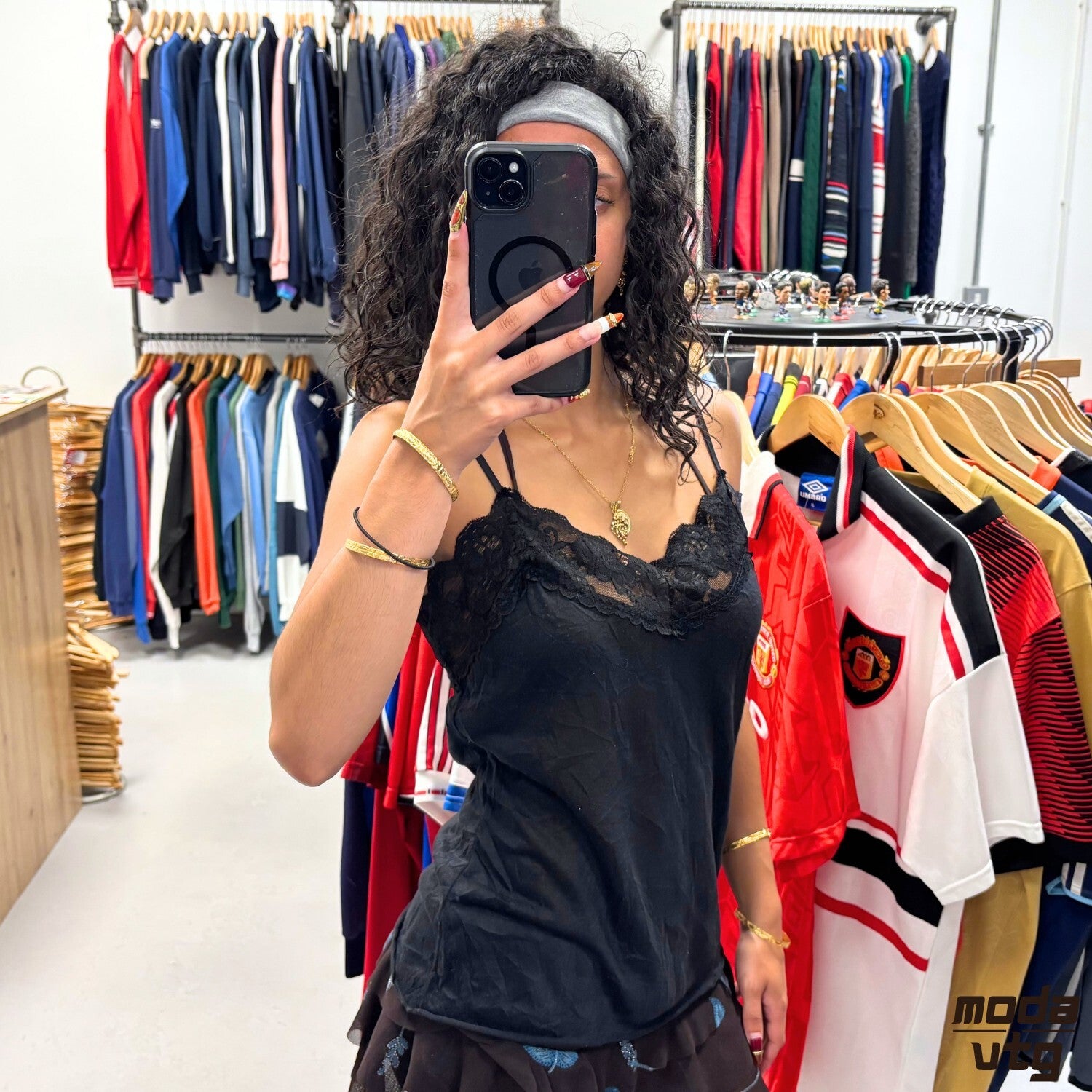 Vintage Y2K Cami Top Black Women’s Medium Charlotte Russe Summer Retro
