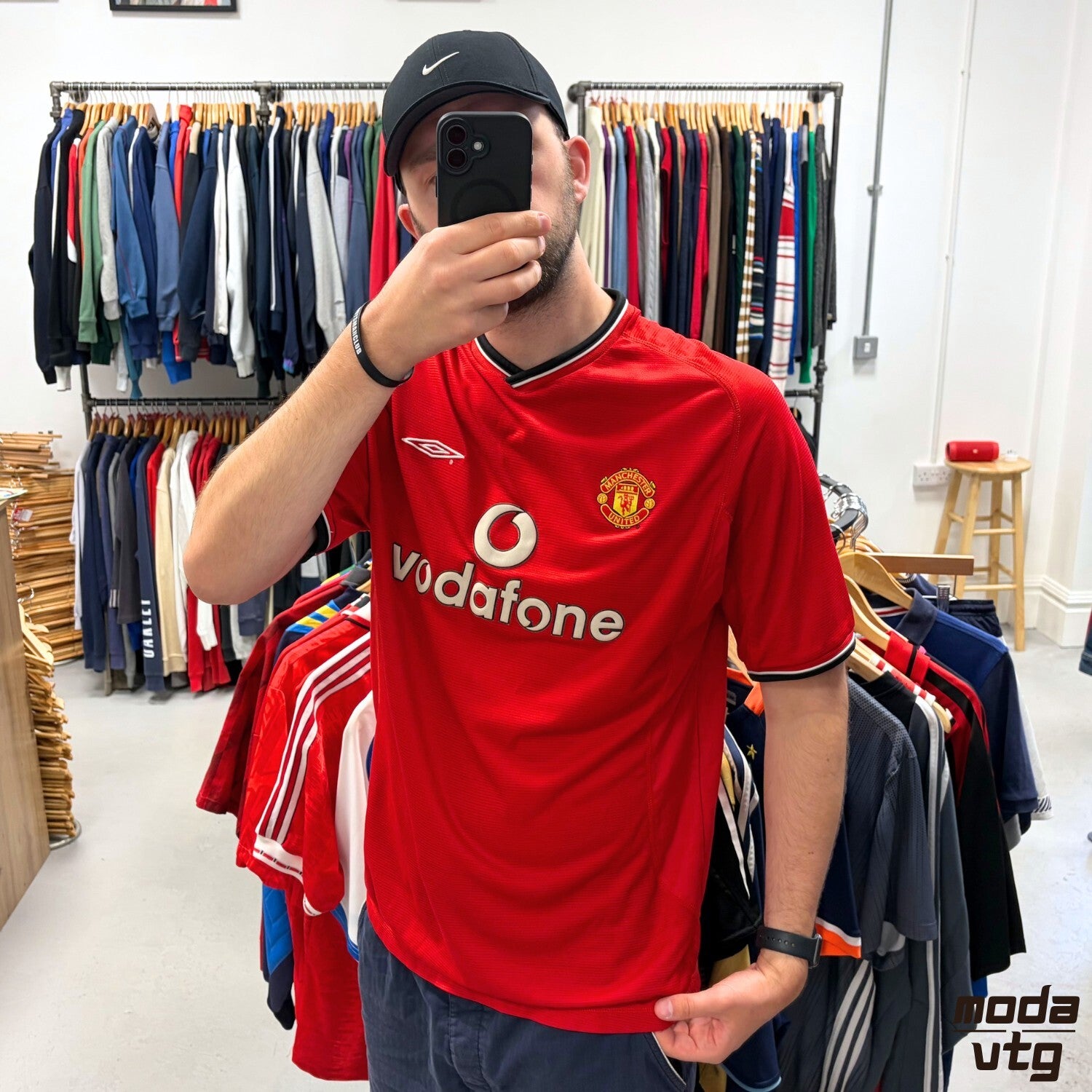 Vintage 2000/02 Manchester United Jersey Red XL Retro Unisex Umbro